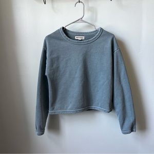 Rivet & Thread Madewell Crop Sweatshirt • Muted Teal Long Sleeve Shirt